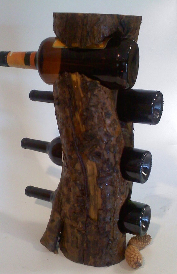 Rustic wooden Wine Rack with custom engraving