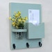 Mail Holder - Key Hooks - Jar Vase - Organizer - Painted Distressed Wood