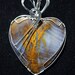 Hearts Afire Plume Agate Pendant In Sterling SIlver