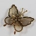 Golden Rhinestone Butterfly Vintage Monet Brooch