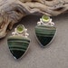 Reserved for Sharon - Green Jasper and Peridot Earrings in Sterling