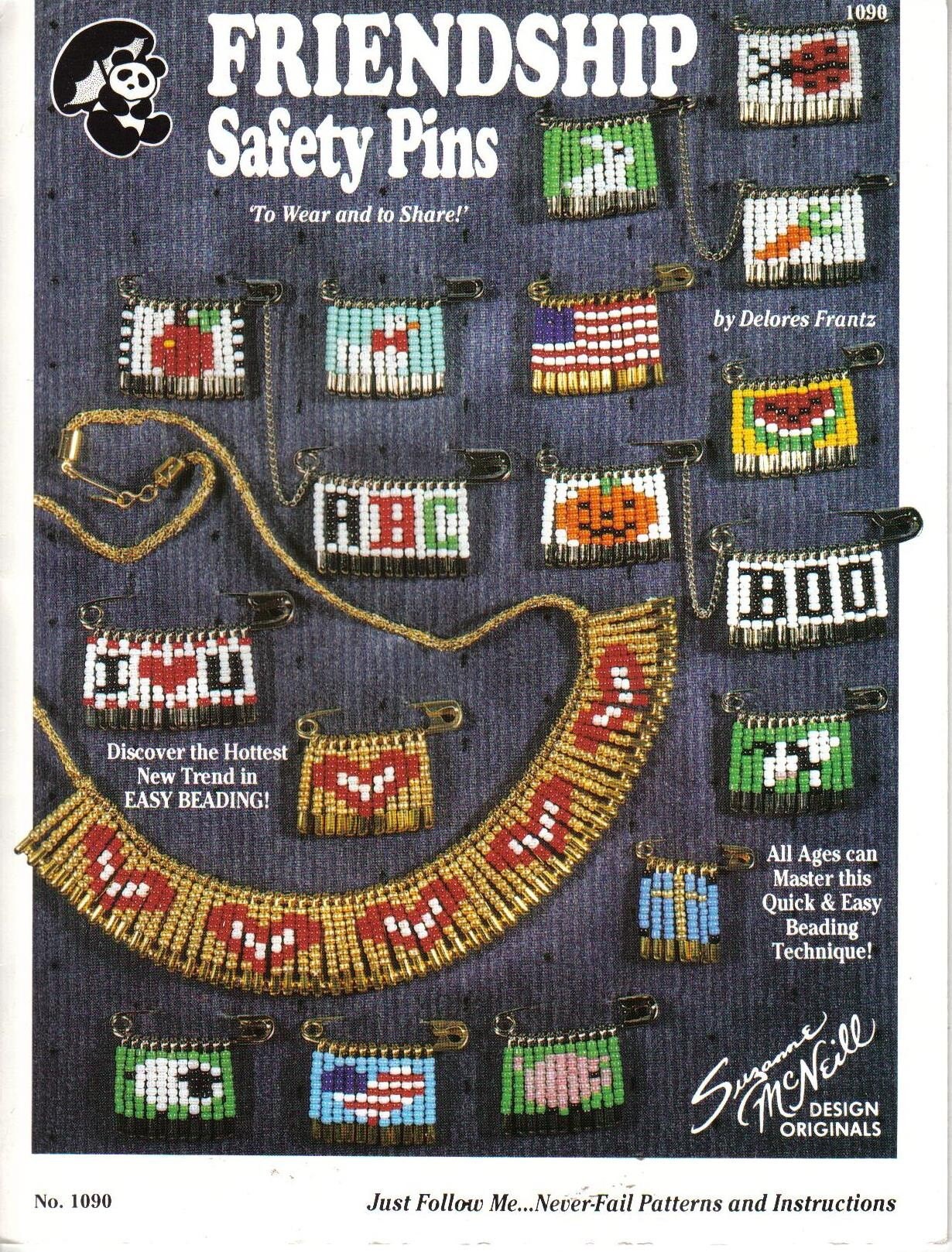 Friendship BEADED Safety Pins Pattern Book