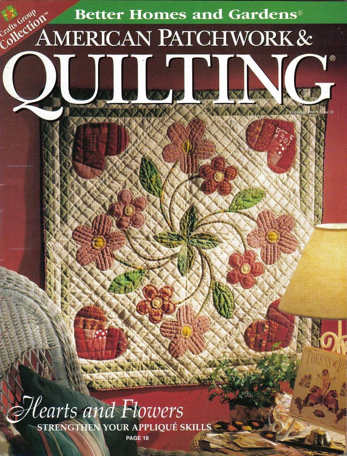 American Patchwork and Quilting Magazine February 1998