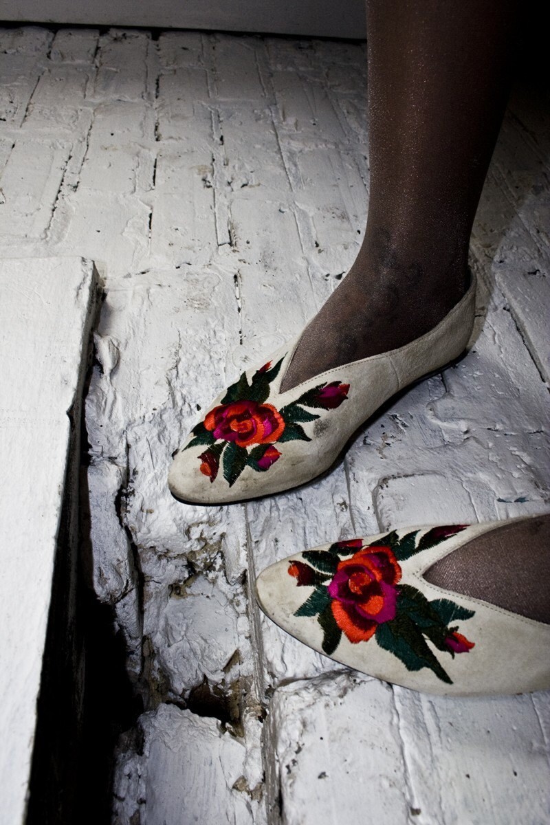 ivory pointed flats