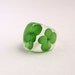 Green Botanical Resin Ring. Green Hydrangea Resin Cocktail Ring. Pressed Flower Ring. Handmade Jewelry with Real Flowers - Hydrangeas