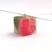 Pink & Green Flowers Resin Necklace. Pressed Flower Pendant. Real Pressed Flowers - Red Orange Phlox. Pink Resin Pendant.