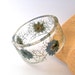Size XXL Blue Nigella Resin Bangle. Botanical Pressed Flower Bracelet. Plus Size Bangle with Real Flowers.