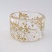 White Baby's Breath Botanical Resin Bangle. Chunky Bangle with Pressed Flowers. Real Flowers - White Baby's Breath
