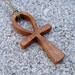 Ankh Cross Pendant / Cherry Wood / Eternal Life