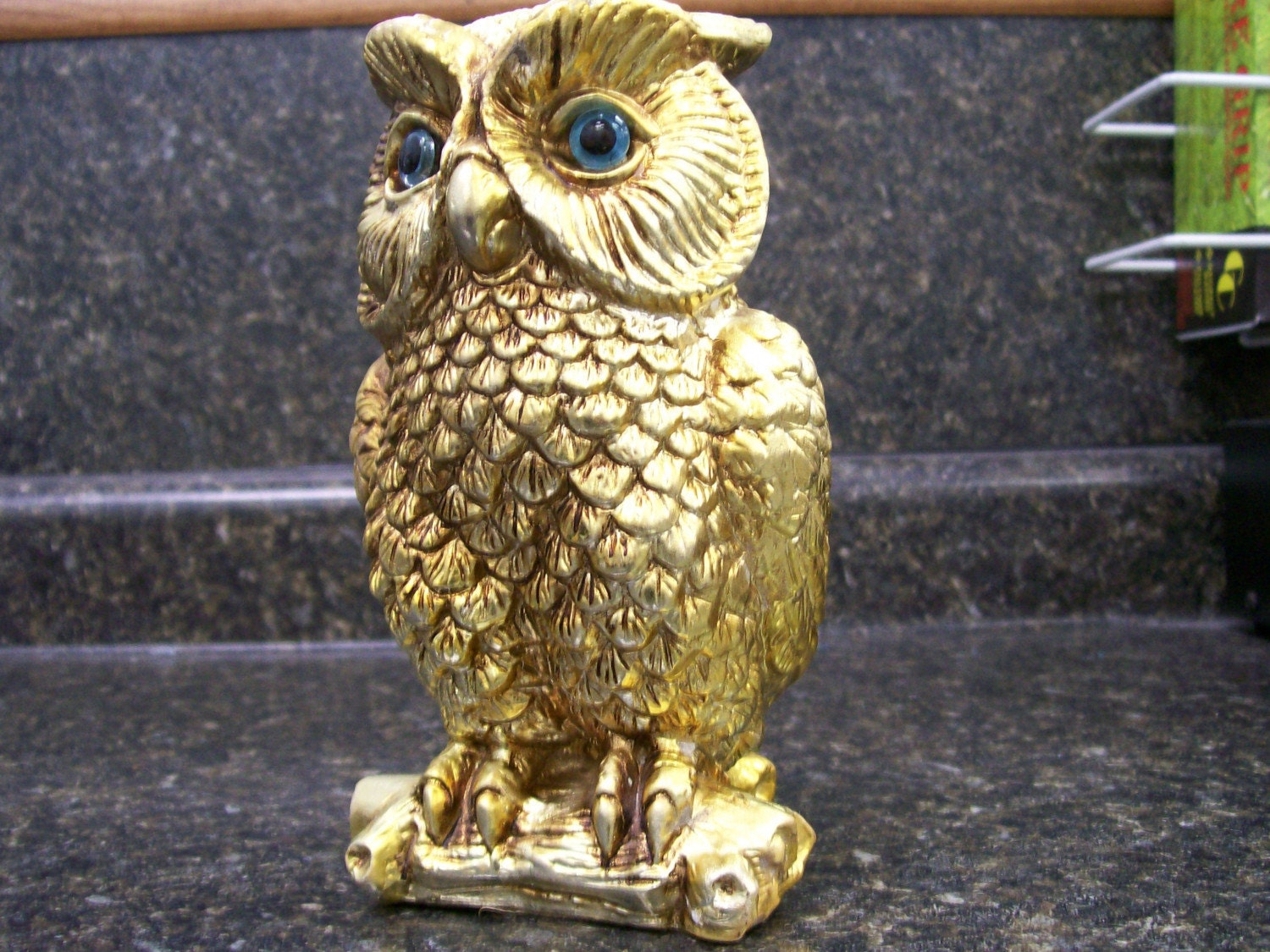 Golden Owl Statue