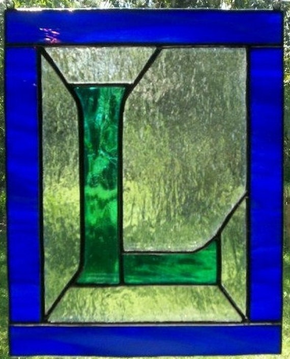 Letter L Initial CUSTOM Stained Glass Suncatcher