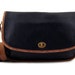 Authentic Coach Saddle Bag Black Tan Brown Leather Kisslock Made in USA