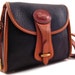 Dooney & Bourke Authentic Vintage Mini Satchel Flap Shoulder Bag Purse Black Tan
