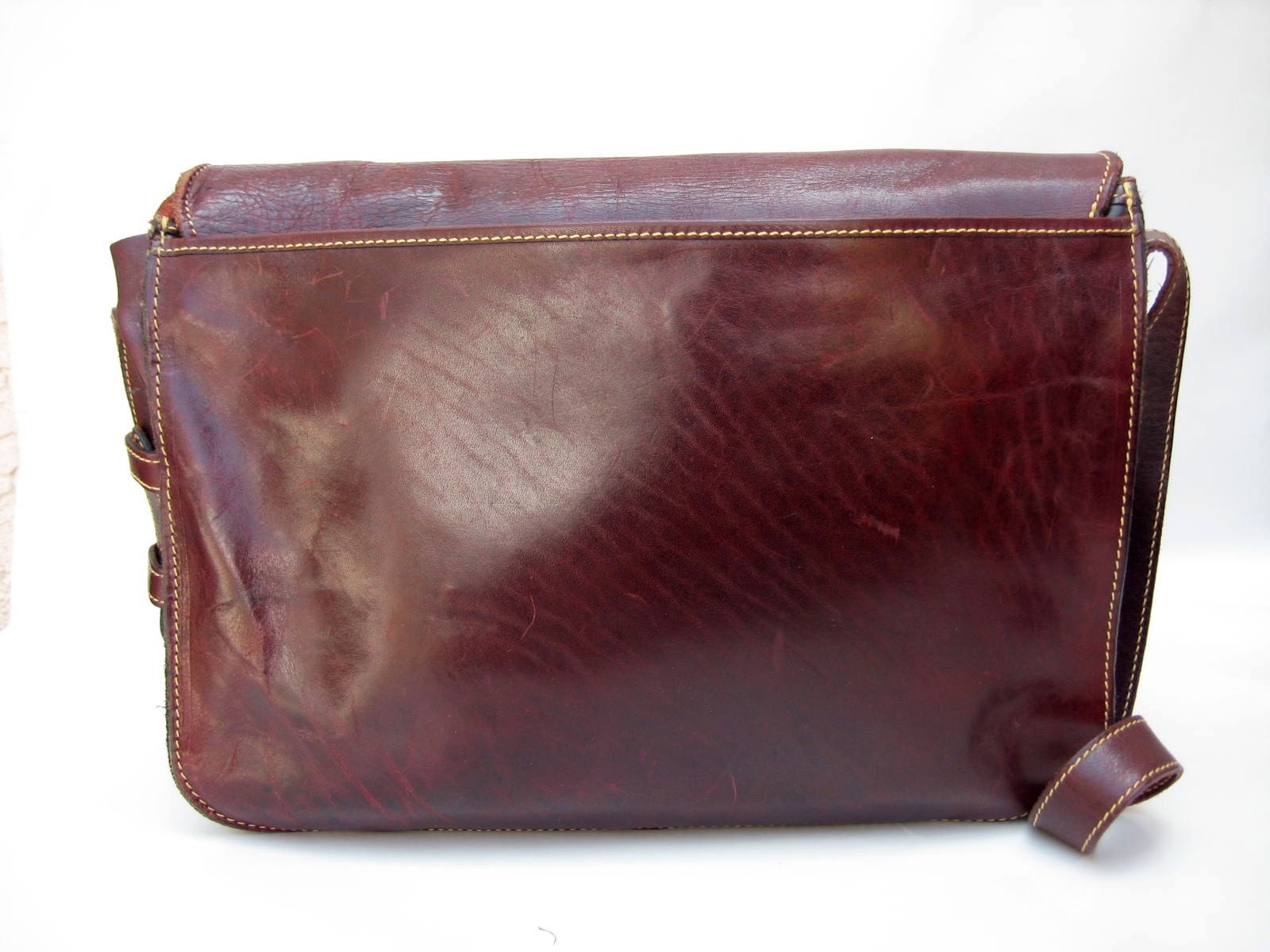 Vintage Levenger Leather Messenger Bag