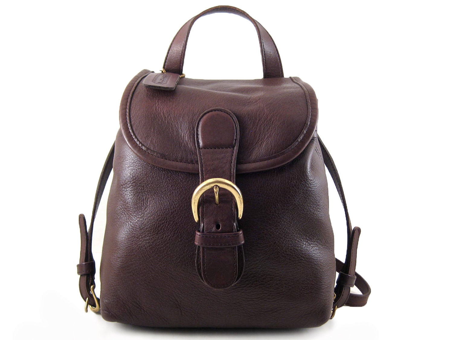 Authentic Coach Backpack Brown Leather Small Thin Straps by COTIVE