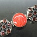 Stunning Garnet Spiny Oyster Coral Sterling Silver Vintage Bracelet