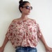 Maternity tunic top- Airy Loose Oversized maternity Tunic Top Slightly sheer pink floral fabric