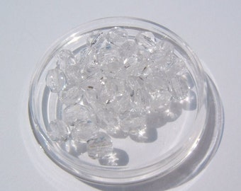 100 - Faceted 4mm Crystal Czech Glass Beads