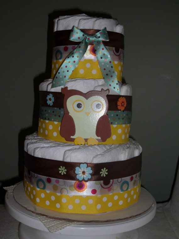 Owl Diaper Cake