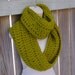 Infinity Scarf Cowl in Chartreuse Green Handmade