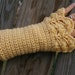 Arm Warmers in Lemon Zest Pale Yellow Hand Crocheted