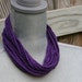 Plum Purple Crochet Necklace