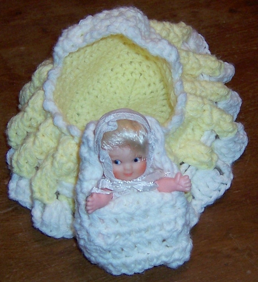 crochet doll bassinet pattern