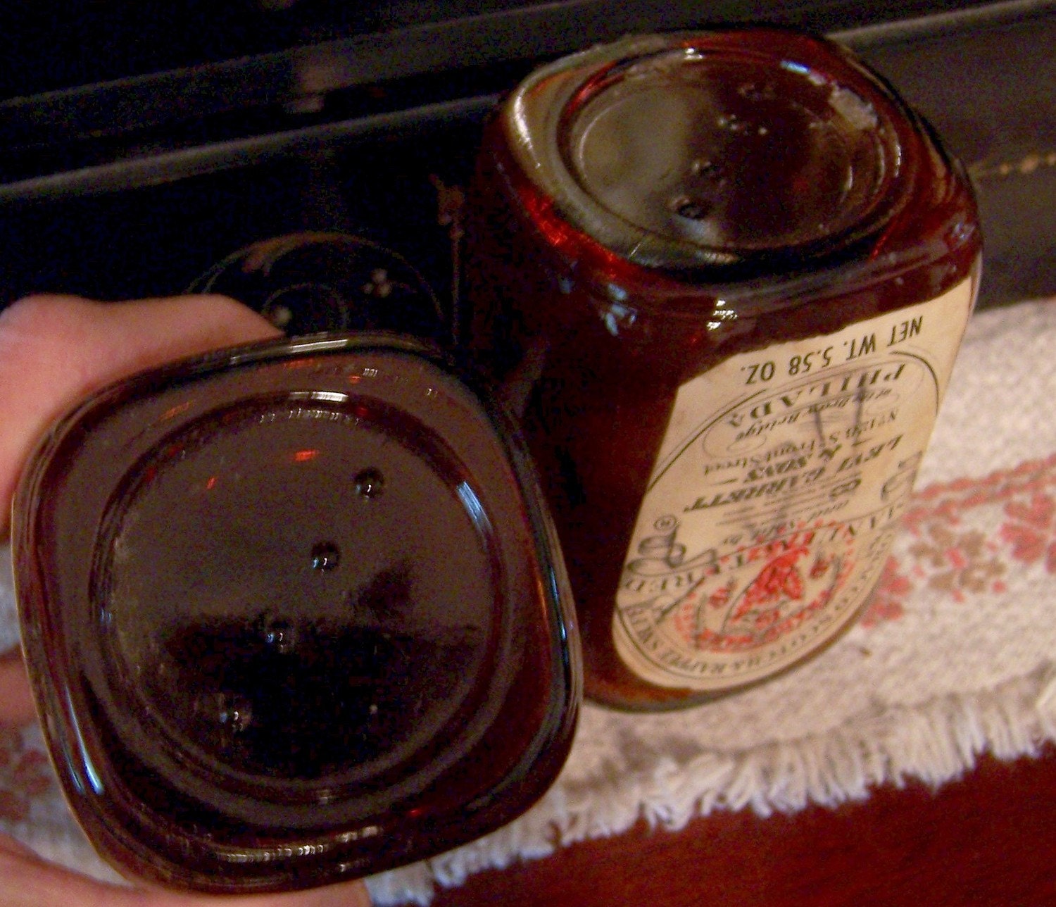 Vintage Levi Garrett & Sons Snuff Bottles Brown or Amber with