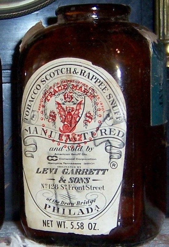 Vintage Levi Garrett & Sons Snuff Bottles Brown or Amber with