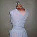 50s dress 1950s vintage BLUE PLISSE SHEER full skirt back button dress