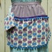 Purple and Blue Chariots Half Apron with 3 Deep Pockets