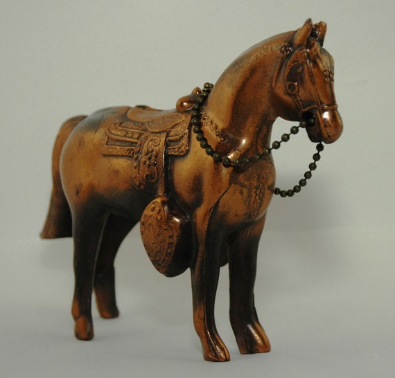 Vintage Copper Standing Horse Coin Bank