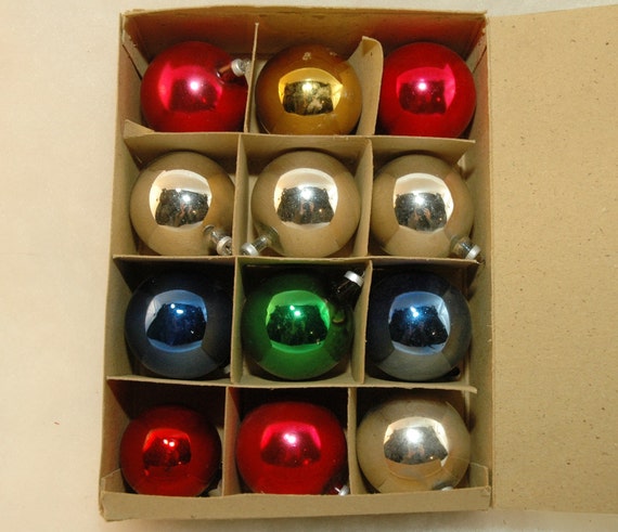 Items similar to Occupied Japan Glass Christmas Ornaments in Original