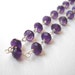Amethyst Necklace - Sterling Silver Beaded Rosary Necklace Deep Purple Beadwork Necklace