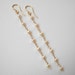 Long Pearl Earrings - Gold Filled Little Pearl Dangle Earrinngs