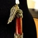 Final Fantasy Phoenix Down Necklace, Real Pewter Wing Accent