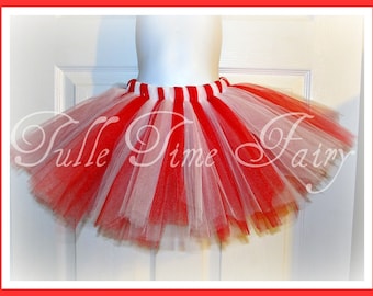 Christmas Candy Cane Red white tutu 6 7 8 or 10
