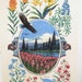 Vintage Kitchen Towels-Three Decorative Kitchen Towel Wallhangings Calendar Towel
