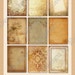 Old Papers 9 Backgrounds Digital Collage Sheet A4 Download and Print