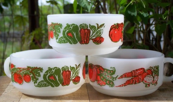 Items Similar To Thanksgiving Soup Bowls Set Of 3 Vegetable Veggie   Il 570xN.140107999 