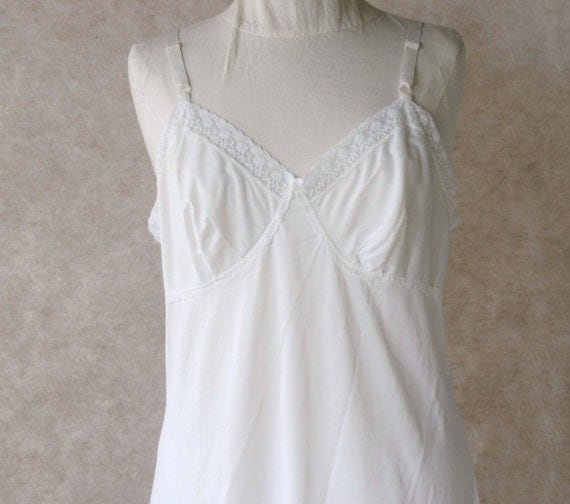 plus size white slip