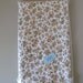Vintage Cotton Quilt Fabric 45 inch wide 4 yards length 1960 Dress Floral Pattern White Green and Beige Print