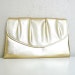 Vintage Pleated Gold Clutch