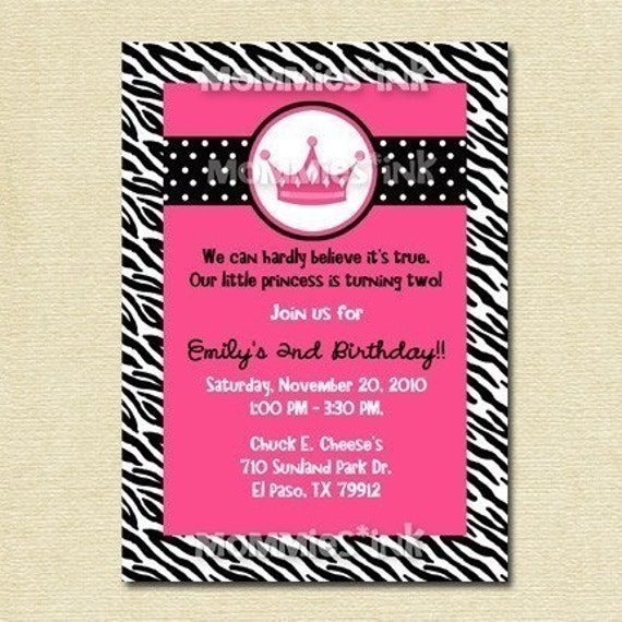 Sassy Princess Birthday Party Invitation - PRINTABLE INVITATION DESIGN Il_570xn