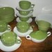 Melmac Green and White Collection Dinner for 6