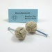 Hemp Drawer Pulls Nautical Monkey Fist Knobs Set of Two