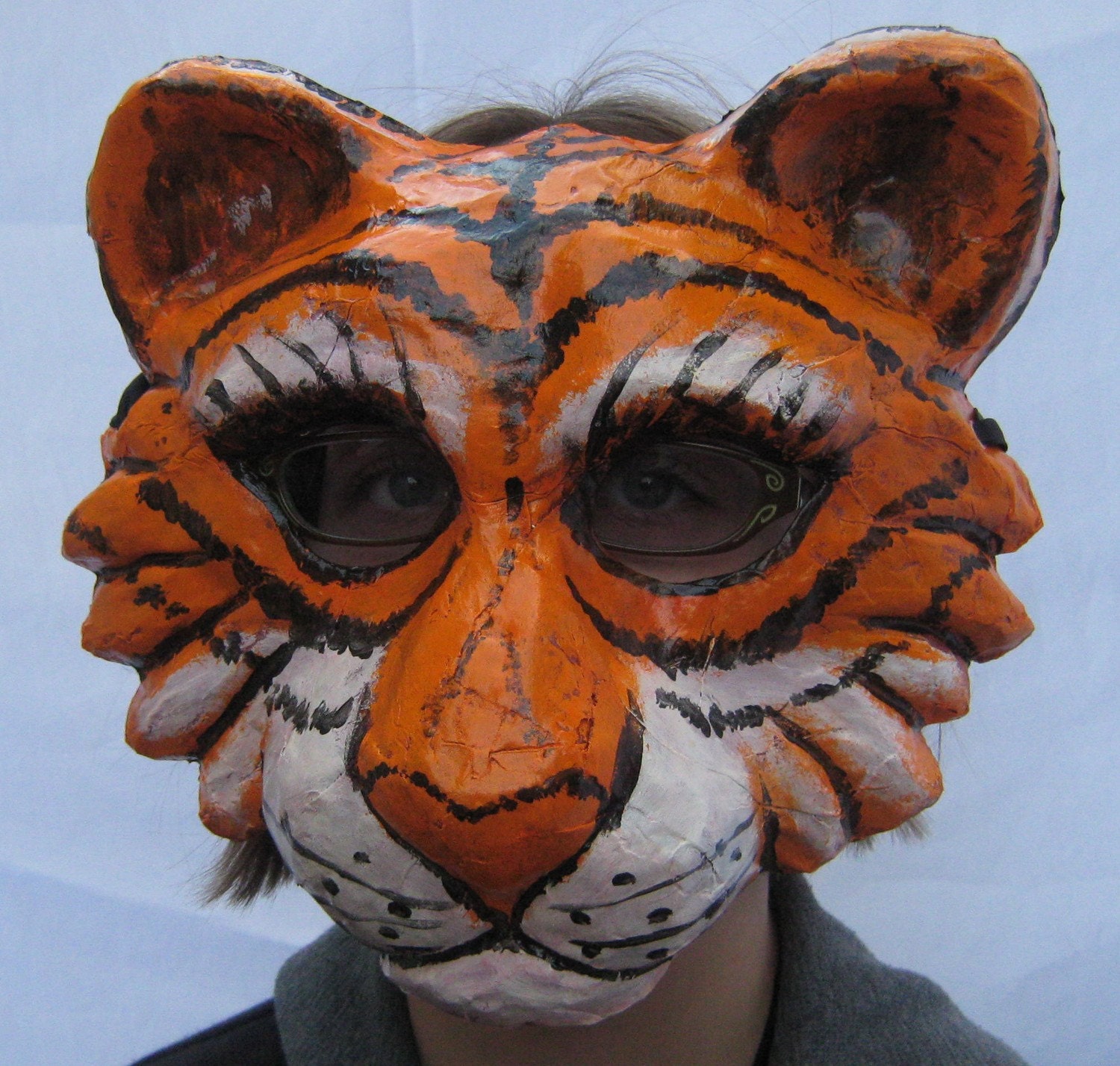 Tiger Paper Mache Mask