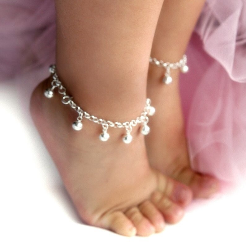 Cambodian Jingle Bells Anklet or Bracelet 7.5 in perfect for