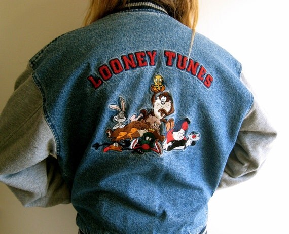 Vintage Denim Looney Tunes Varsity jacket