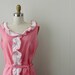 60s Dress . Red Gingham .... A Ruffle Runs Through It ... Size Medium to Large